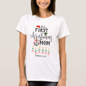 自分の初めてのクリスマスベビーの個人用名 Tシャツ (正面)