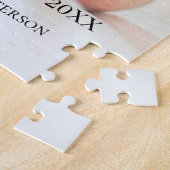 自分の初めてのクリスマスベビーの写真の名前を追加する年モダン ジグソーパズル (側面)