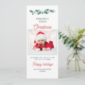 自分の初めてのクリスマスベビー写真の誕生発表 シーズンカード (スタンド正面)