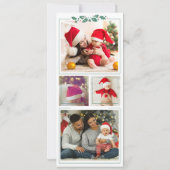 自分の初めてのクリスマスベビー写真の誕生発表 シーズンカード (裏面)