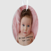 自分の初めてのクリスマス写真 オーナメント (正面)