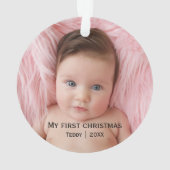 自分の初めてのクリスマス写真 オーナメント (裏面)