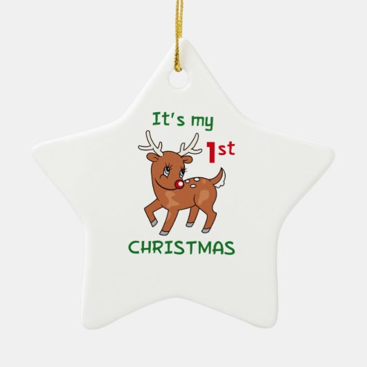 自分の初めてのクリスマス セラミックオーナメント (正面)