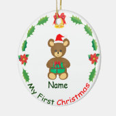 自分の初めてのクリスマス セラミックオーナメント (左)