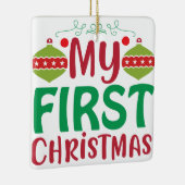 自分の初めてのクリスマス セラミックオーナメント (右)