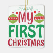自分の初めてのクリスマス セラミックオーナメント (左)