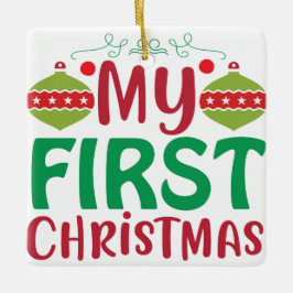 自分の初めてのクリスマス セラミックオーナメント