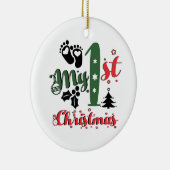 自分の初めてのクリスマス セラミックオーナメント (右)