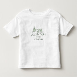 自分の初めてのクリスマス パーソナライズされた トドラーTシャツ