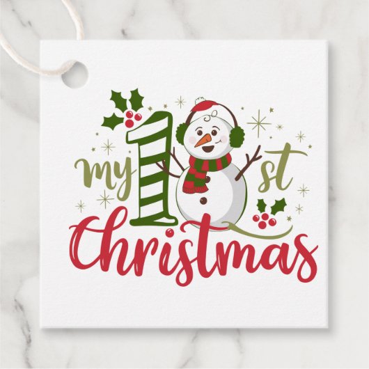 自分の初めてのクリスマス フェイバータグ (正面)