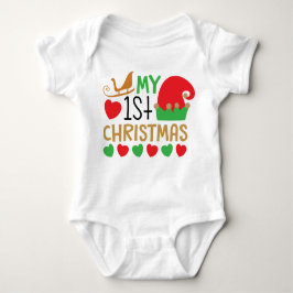 自分の初めてのクリスマス ベビーボディスーツ
