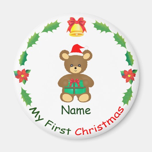 自分の初めてのクリスマス マグネット (正面)