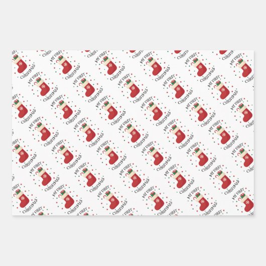 自分の初めてのクリスマス ラッピングペーパーシート (正面3)