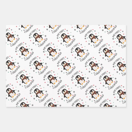 自分の初めてのクリスマス ラッピングペーパーシート (正面)