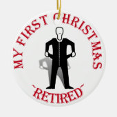 自分の初めてのクリスマス 退職した セラミックオーナメント (正面)
