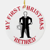 自分の初めてのクリスマス 退職した セラミックオーナメント (裏面)