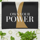 自分の力を所有：自信と恵みのポートレート キッチンタオル (折り畳み)