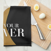 自分の力を所有：自信と恵みのポートレート キッチンタオル (四つ折り)