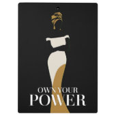 自分の力を所有：自信と恵みのポートレート クリップボード (裏面)