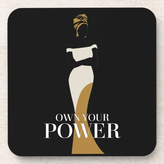 自分の力を所有：自信と恵みのポートレート コースター (正面)