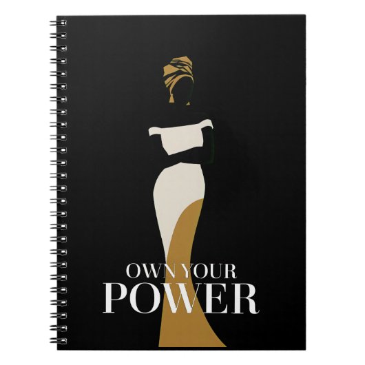 自分の力を所有：自信と恵みのポートレート ノートブック (正面)