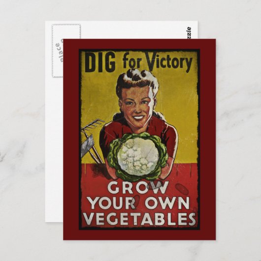 自分の勝利の庭を掘る ポストカード (正面/裏面)