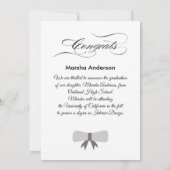 自分の卒業写真アナウンスカードを作成 案内状 (裏面)