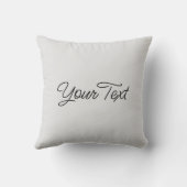 自分の単語を置き換える淡い灰色のカリグラフ クッション (裏面)