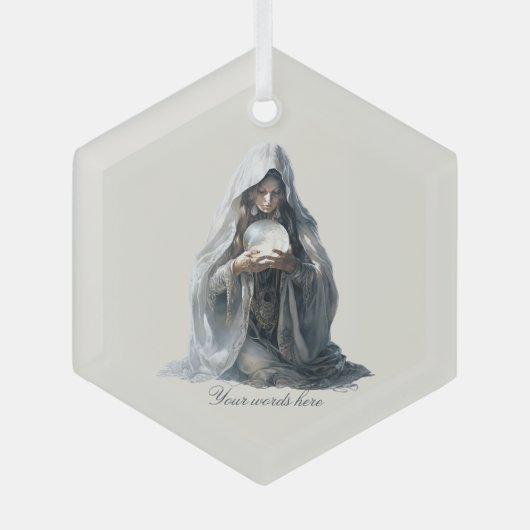 自分の占い師を作成する ガラスオーナメント (正面)