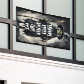 自分の危険を冒して入れ警告なさい 横断幕 (ビルの外側)