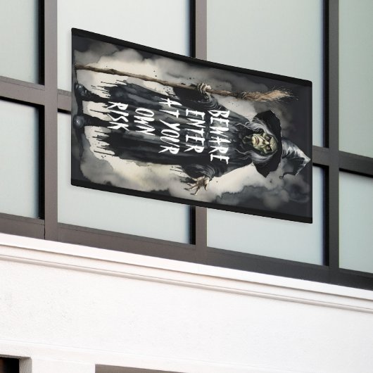 自分の危険を冒して入れ警告なさい 横断幕 (ビルの外側)