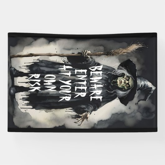 自分の危険を冒して入れ警告なさい 横断幕 (横)