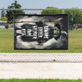 自分の危険を冒して入れ警告なさい 横断幕 (インサイチュ)