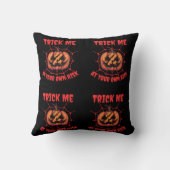 自分の危険を冒して怖いホラーおもしろいを騙す クッション (裏面)