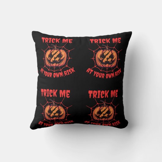 自分の危険を冒して怖いホラーおもしろいを騙す クッション (裏面)