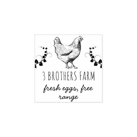 自分の卵スタンプビジネス素朴ファームを作る ラバースタンプ (インプリント)