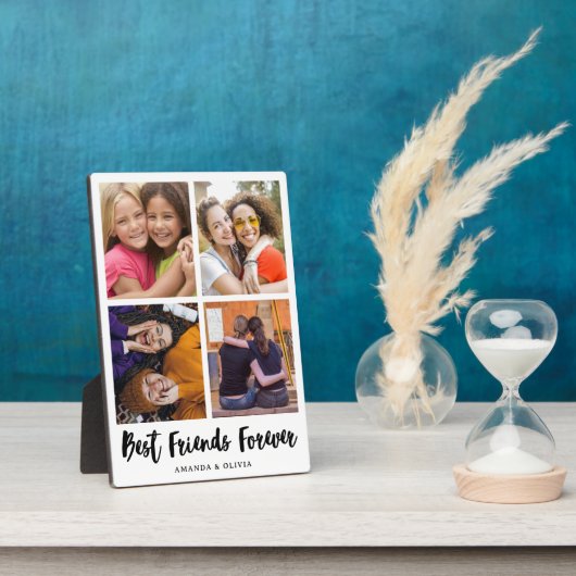 自分の友達を永遠最高のに作成4コラージュ フォトプラーク (側面)