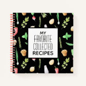 自分の収お気に入りの集レシピ仕訳帳 ノートブック (正面)
