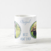 自分の叔母最高のを2枚の写真マグカップにする コーヒーマグカップ (中央)