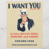 自分の叔父サムのポスターフライヤーを作る チラシ (正面)