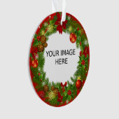 自分の可愛いスタイリッシュ写真を作成 オーナメント (正面)