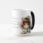 自分の可愛いブルネットの女の子クリスマスエンジェルを作成 モーフィングマグカップ (正面右)