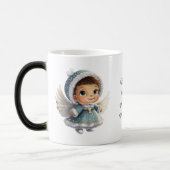 自分の可愛いベビーガールエンジェルクリスマスを作成 モーフィングマグカップ (左)