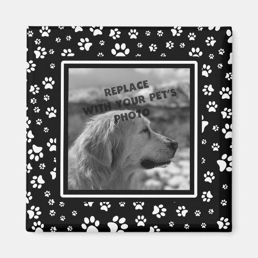 自分の可愛いペットフォトパーソナライズされたマグネットを作る マグネット (正面)