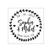 自分の可愛いラウンドを作成する日付の結婚保存 ラバースタンプ (インプリント)