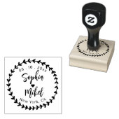 自分の可愛いラウンドを作成する日付の結婚Rを保存 ラバースタンプ (押印)