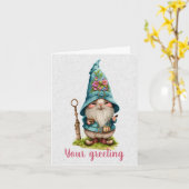 自分の可愛い春格言の作成 カード (黄色い花)