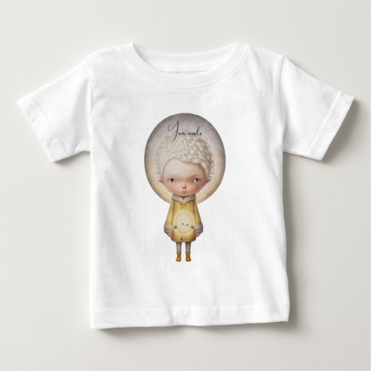 自分の可愛い月の子を作る ベビーTシャツ (正面)