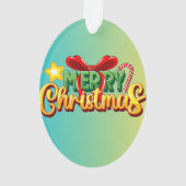 自分の可愛い犬のテンプレートモダンスタイル オーナメント (裏面)