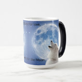 自分の可愛い狼の吠え声を作り出す | Blue Moon Sky on モーフィングマグカップ (正面右)